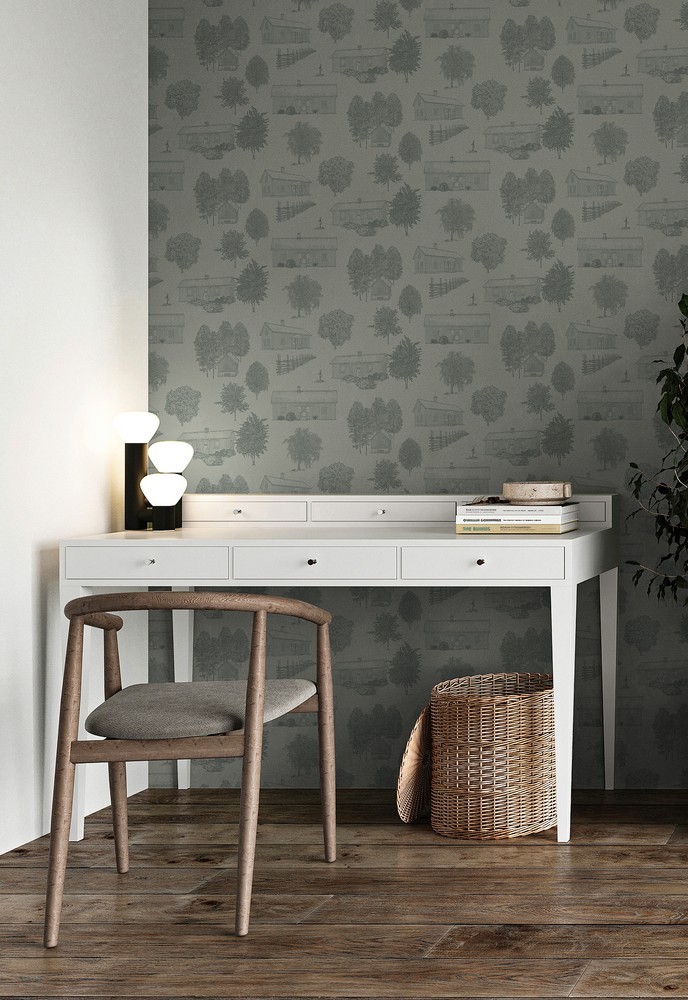 Picture of Summer Houses Toile de Jouy Green - 1035301-03